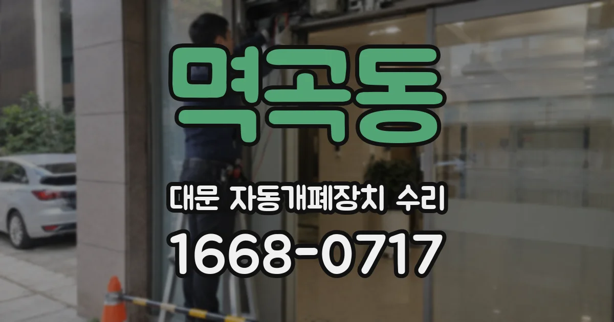 멱곡동 대문 자동개폐장치 수리