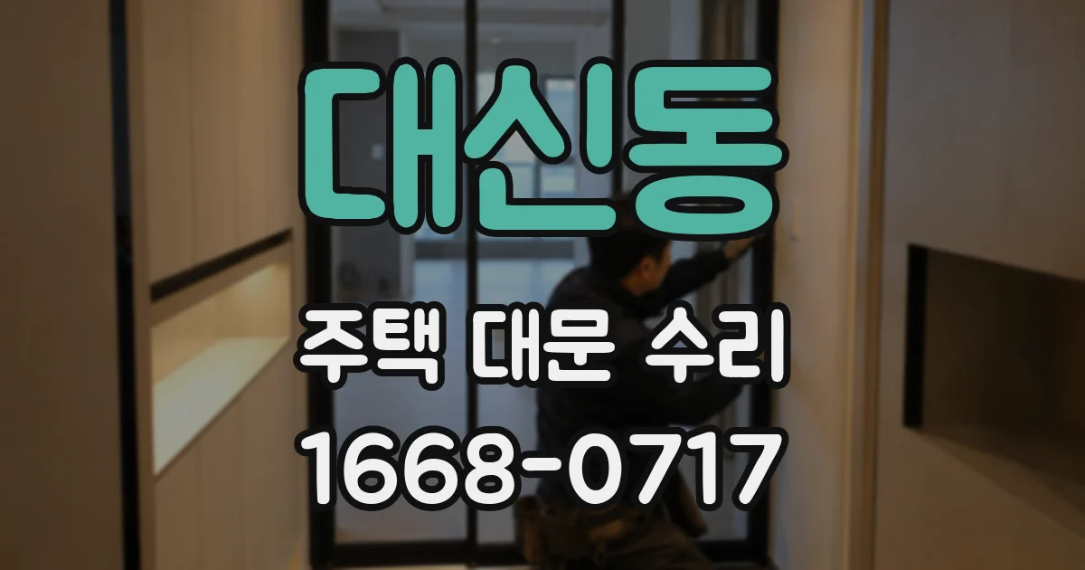 대신동 주택 대문 수리