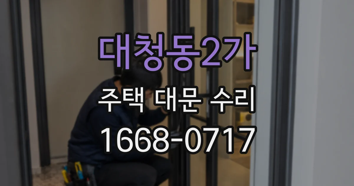 대청동2가 주택 대문 수리
