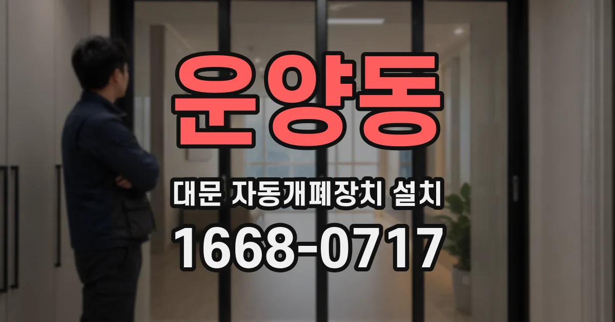 운양동 대문 자동개폐장치 설치