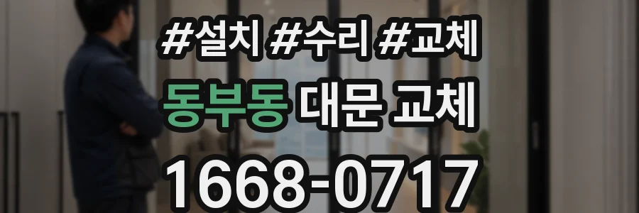 동부동 대문 교체