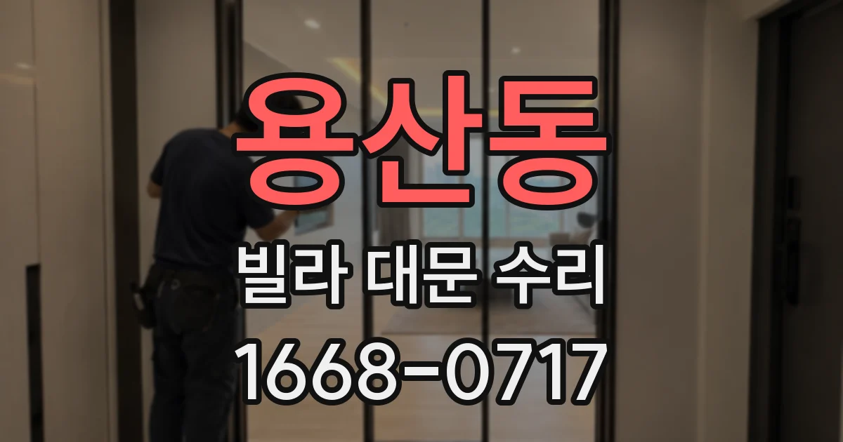 용산동 빌라 대문 수리
