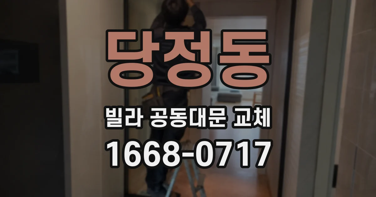 당정동 빌라 공동대문 교체