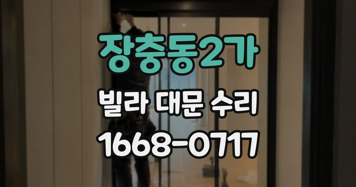 장충동2가 빌라 대문 수리