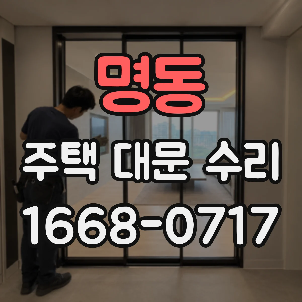 명동 주택 대문 수리