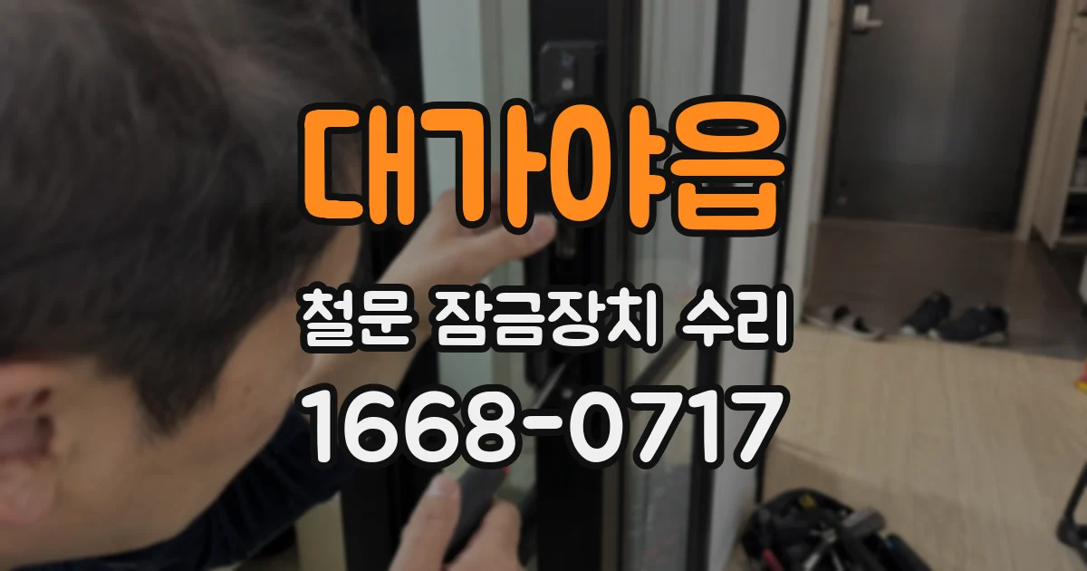 대가야읍 철문 잠금장치 수리