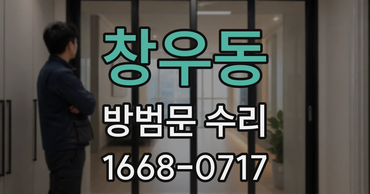 창우동 방범문 수리