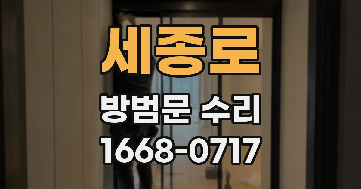 세종로 방범문 수리