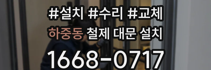 하중동 철제 대문 설치