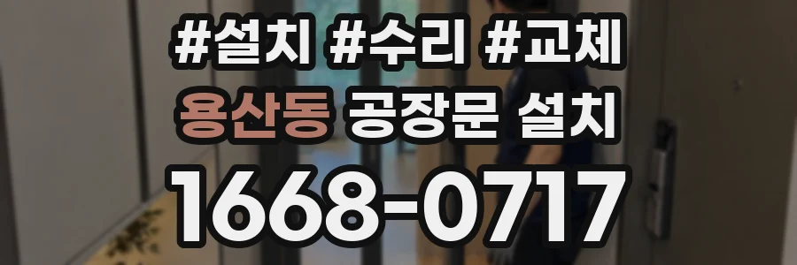 용산동 공장문 설치