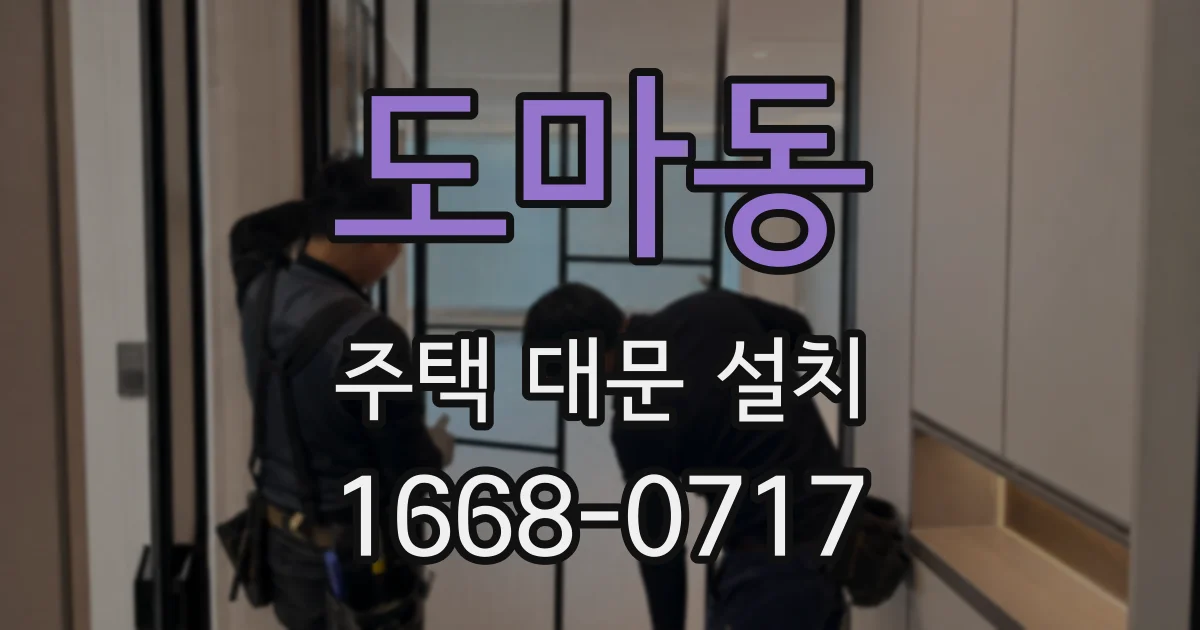 도마동 주택 대문 설치