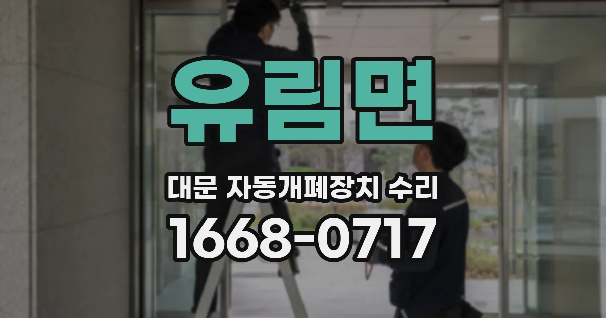 유림면 대문 자동개폐장치 수리