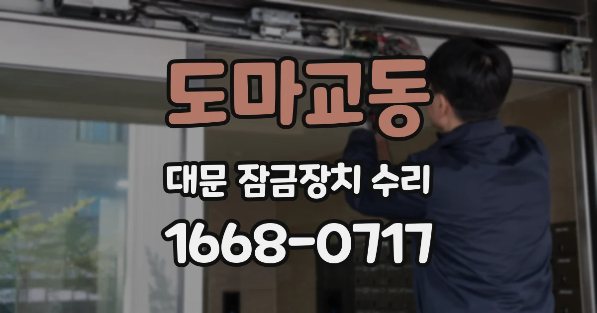 도마교동 대문 잠금장치 수리