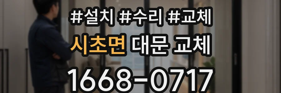 시초면 대문 교체
