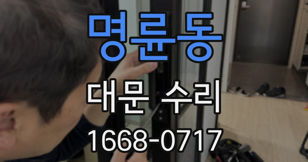 명륜동 대문 수리