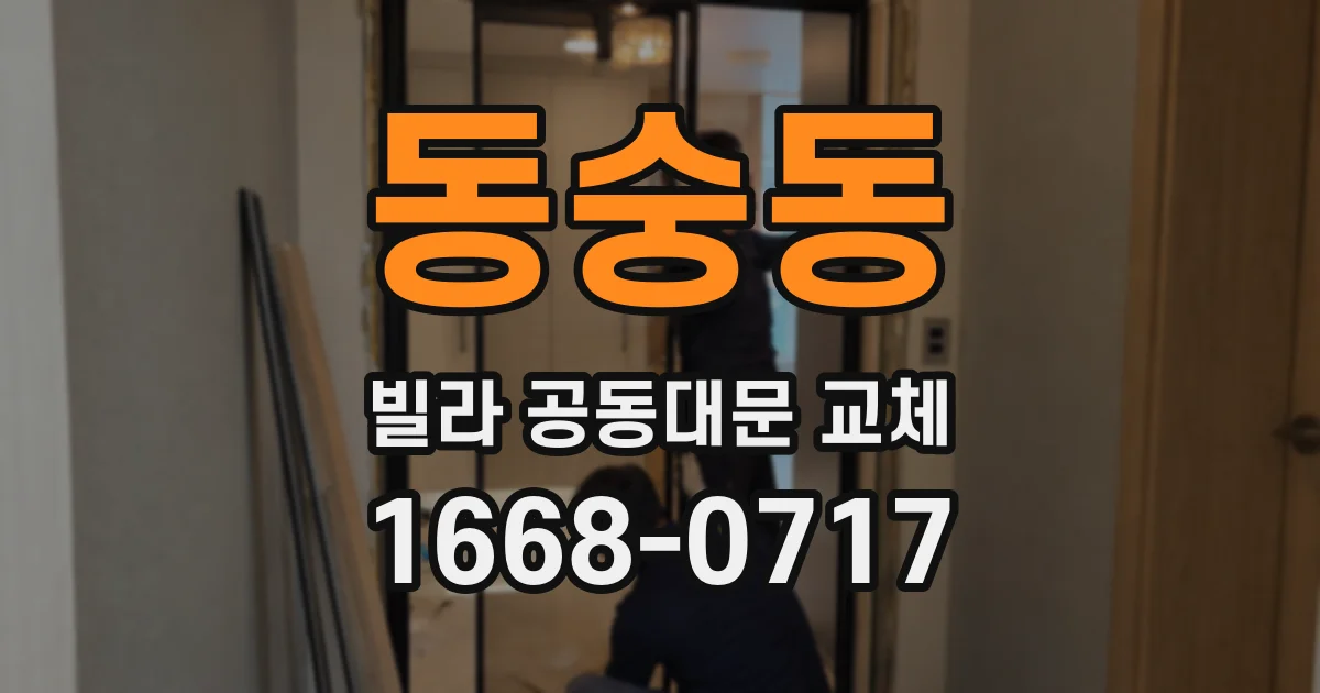 동숭동 빌라 공동대문 교체
