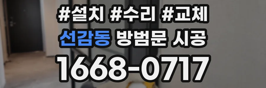 선감동 방범문 시공