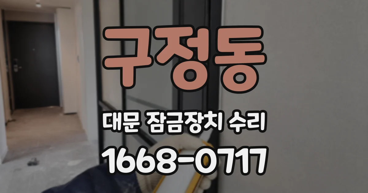 구정동 대문 잠금장치 수리