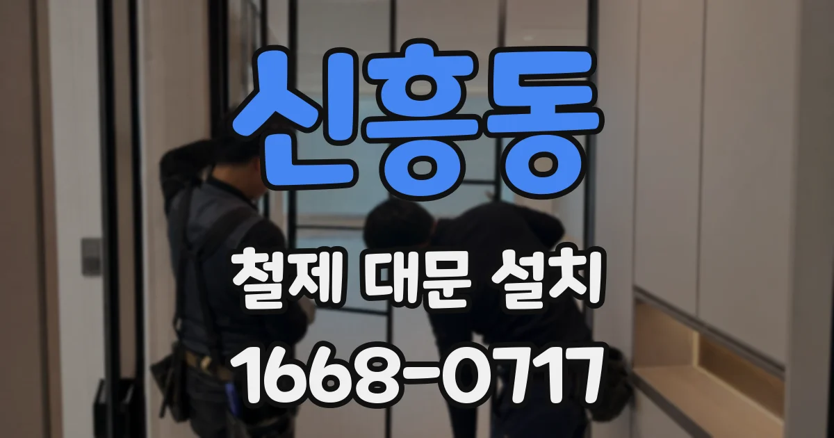 신흥동 철제 대문 설치