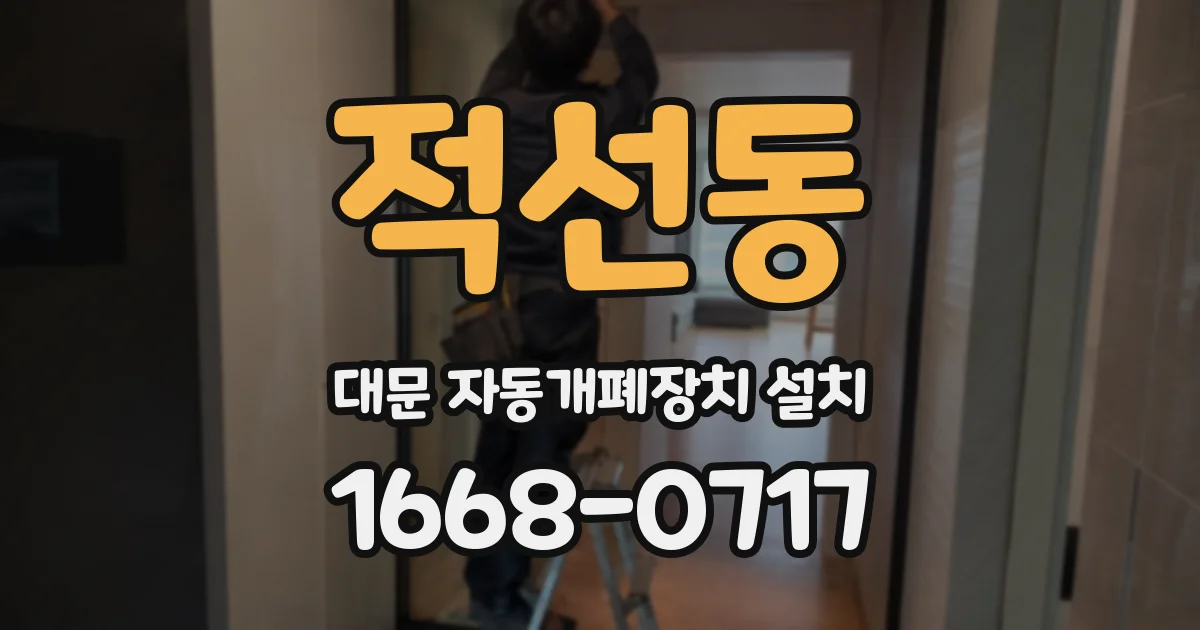적선동 대문 자동개폐장치 설치