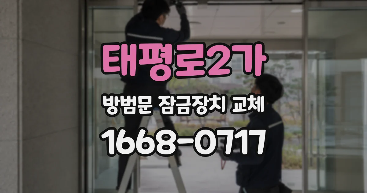 태평로2가 방범문 잠금장치 교체