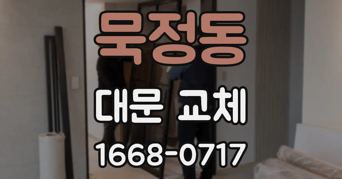 묵정동 대문 교체