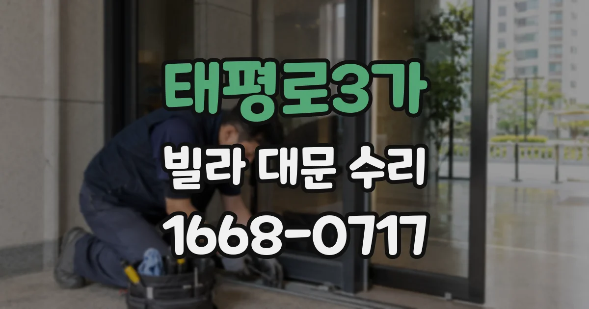 태평로3가 빌라 대문 수리