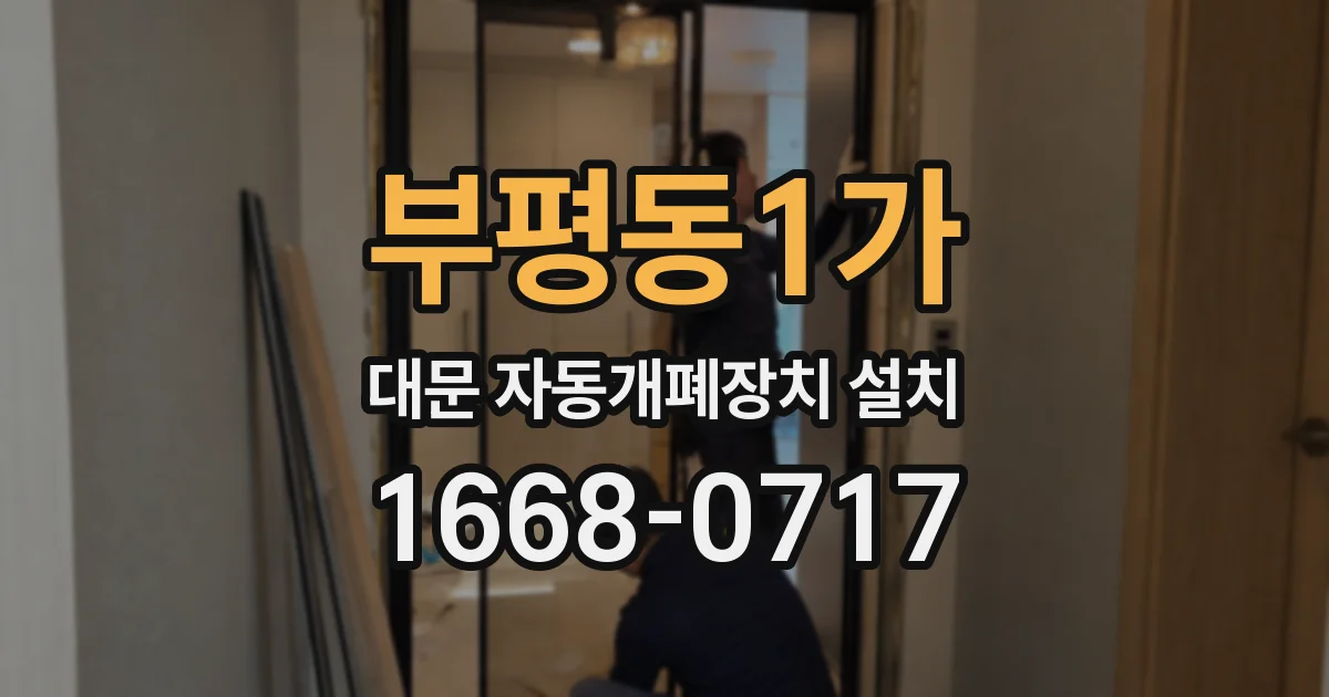 부평동1가 대문 자동개폐장치 설치