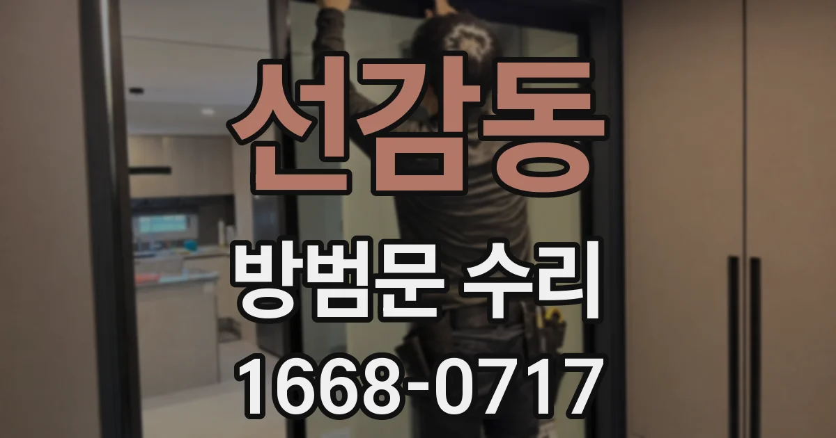 선감동 방범문 수리