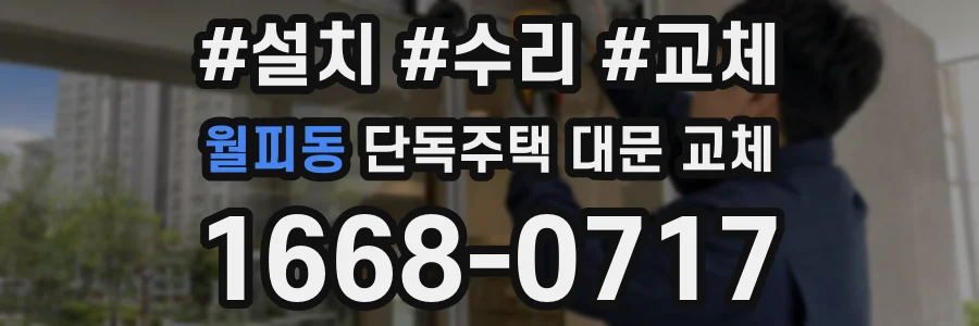 월피동 단독주택 대문 교체