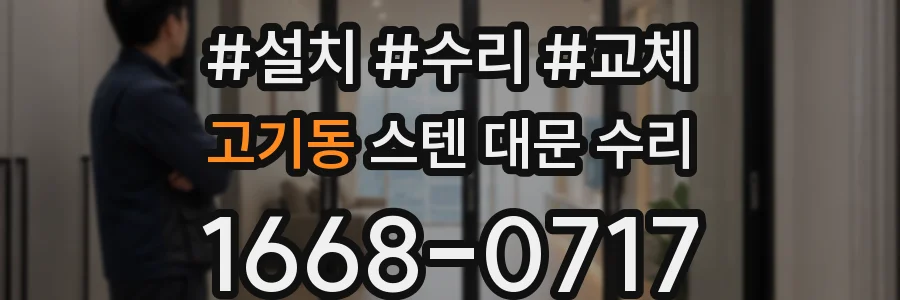 고기동 스텐 대문 수리