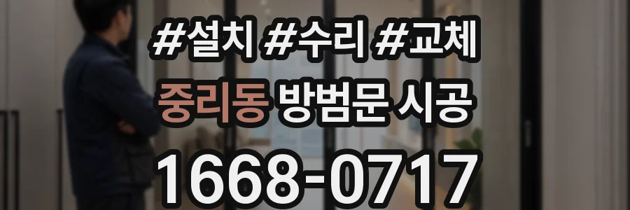 중리동 방범문 시공