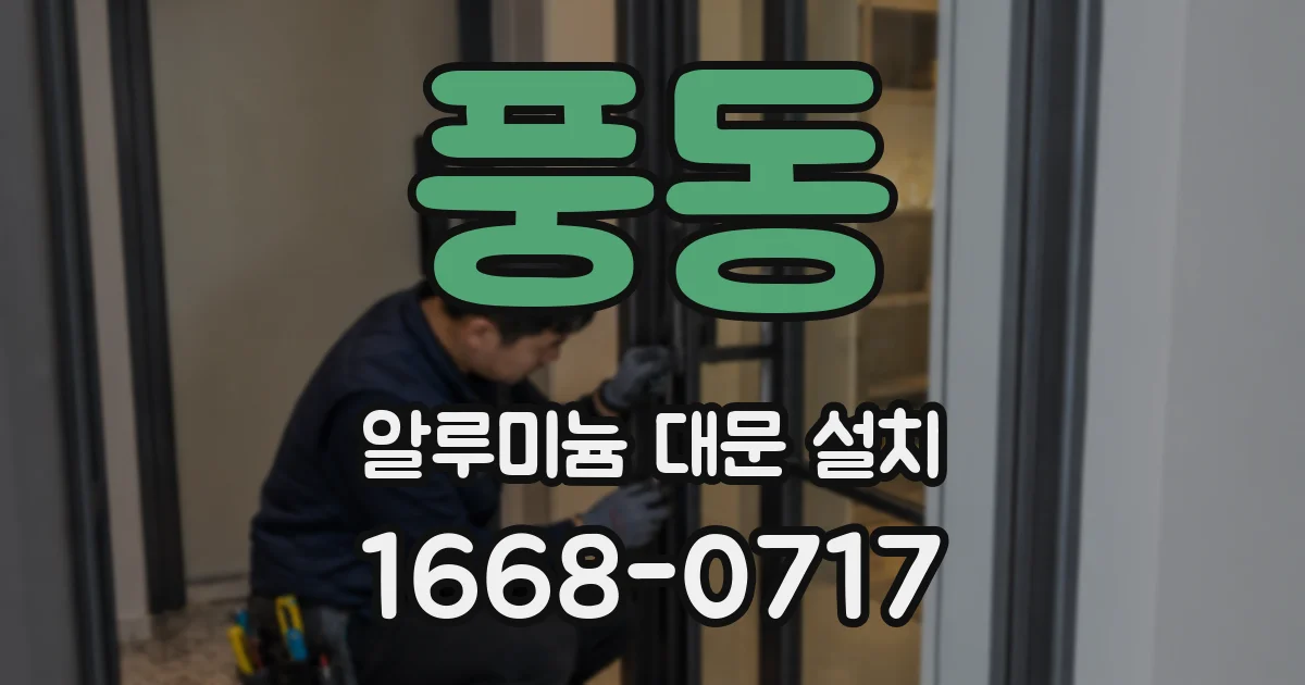풍동 알루미늄 대문 설치
