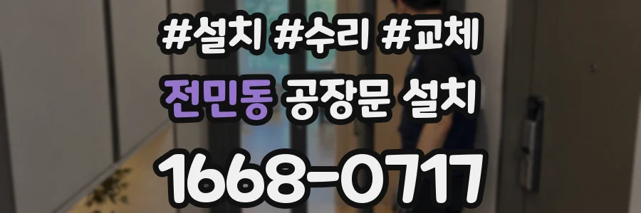 전민동 공장문 설치