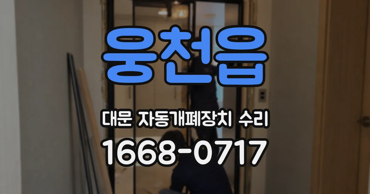 웅천읍 대문 자동개폐장치 수리