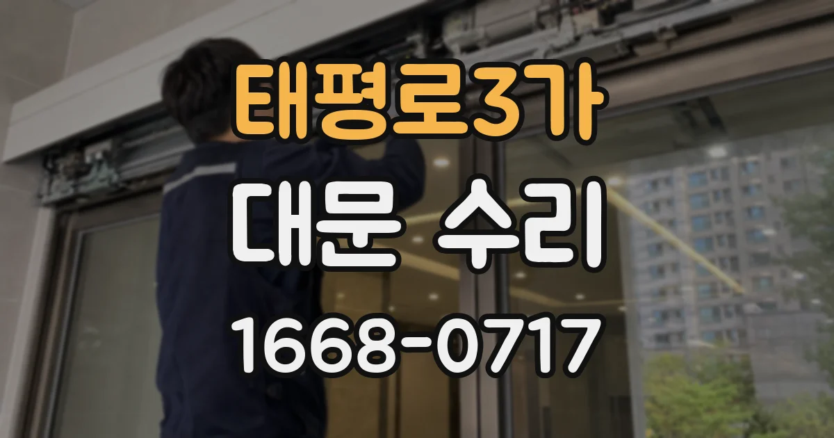 태평로3가 대문 수리