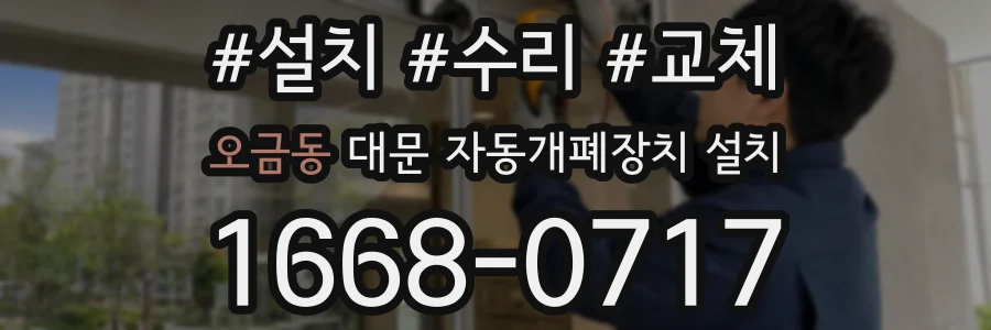 오금동 대문 자동개폐장치 설치