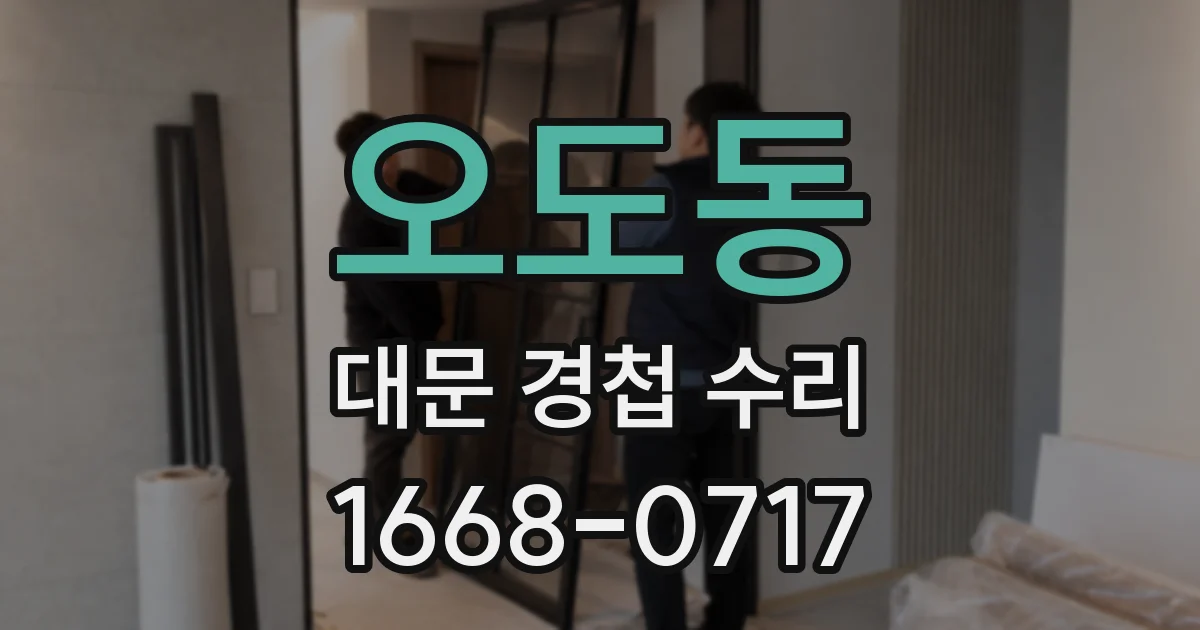 오도동 대문 경첩 수리