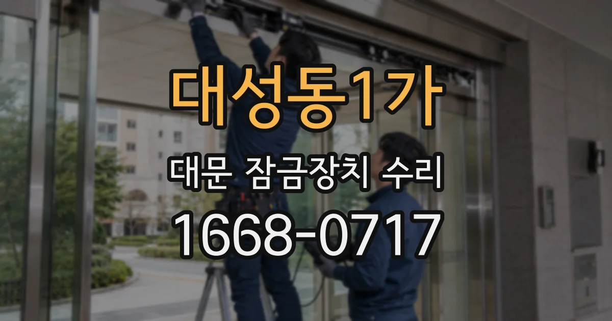 대성동1가 대문 잠금장치 수리