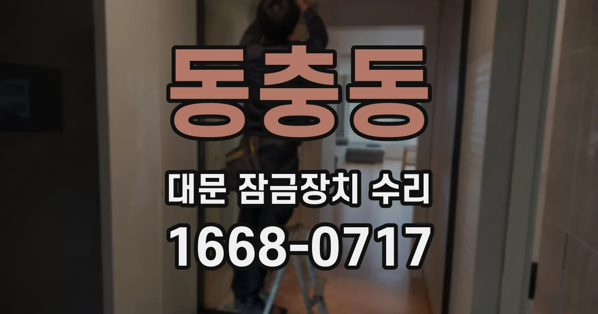 동충동 대문 잠금장치 수리