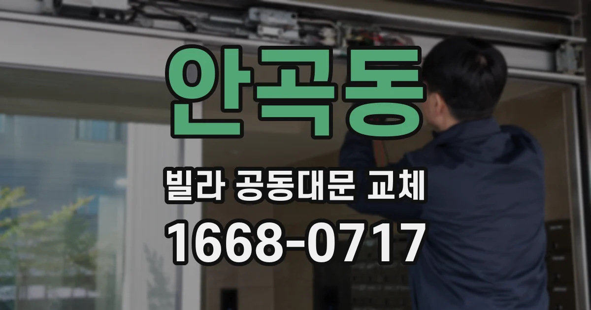 안곡동 빌라 공동대문 교체