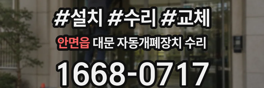 안면읍 대문 자동개폐장치 수리