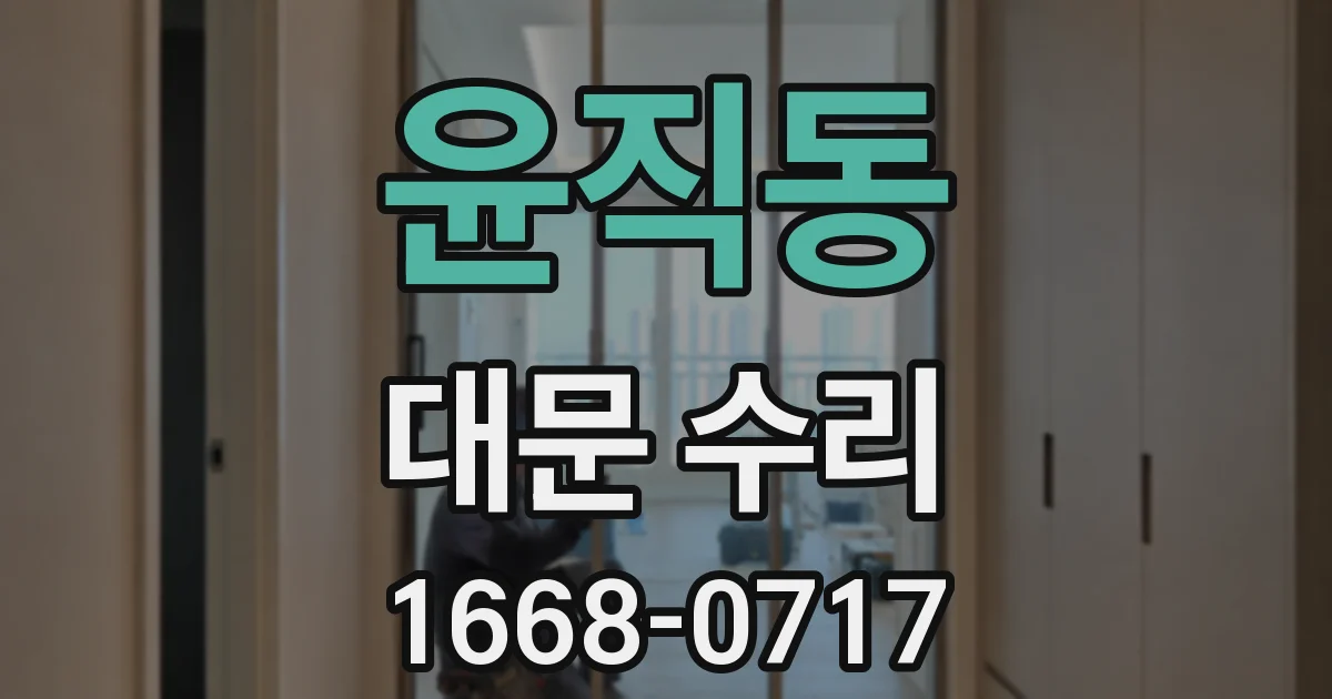 윤직동 대문 수리