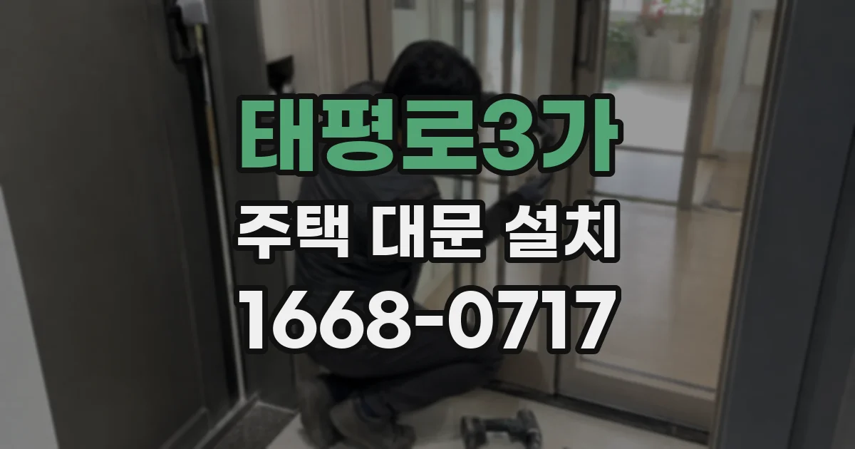 태평로3가 주택 대문 설치
