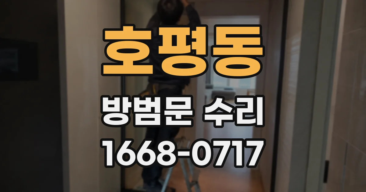 호평동 방범문 수리