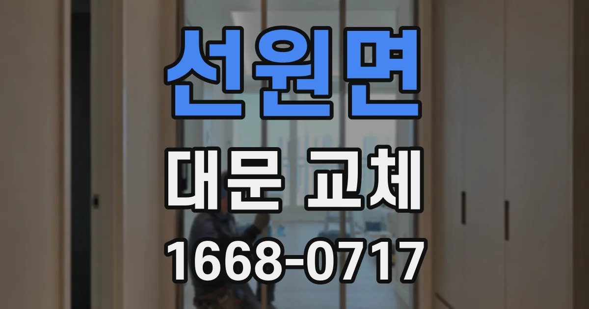 선원면 대문 교체