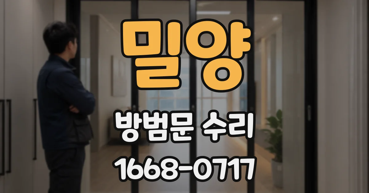 밀양 방범문 수리