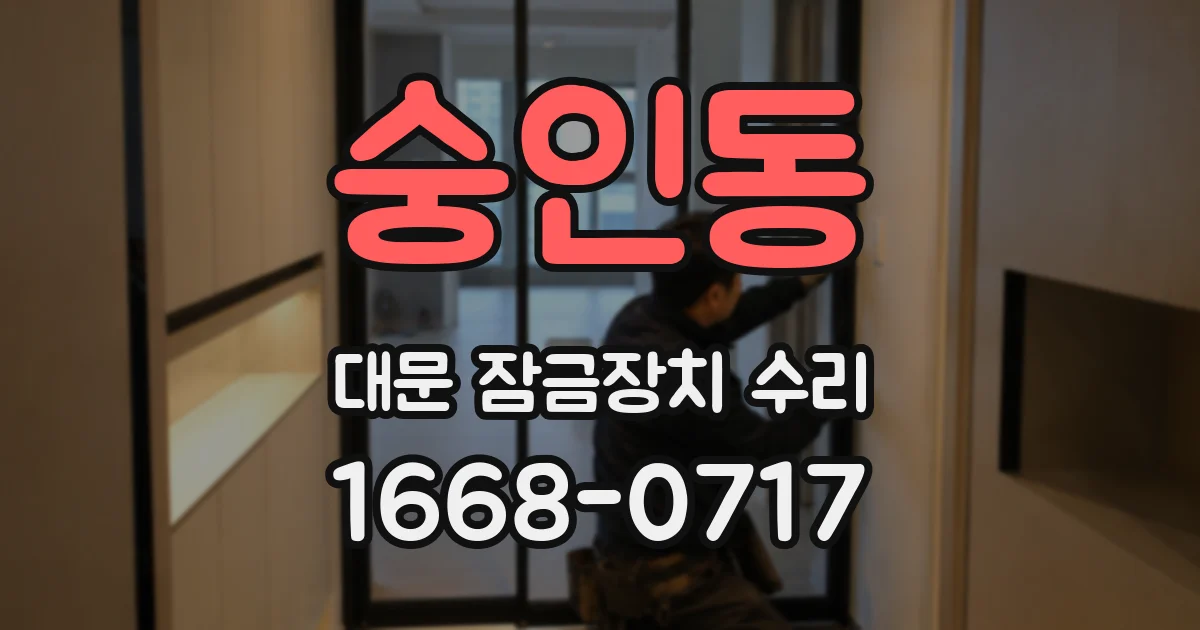 숭인동 대문 잠금장치 수리