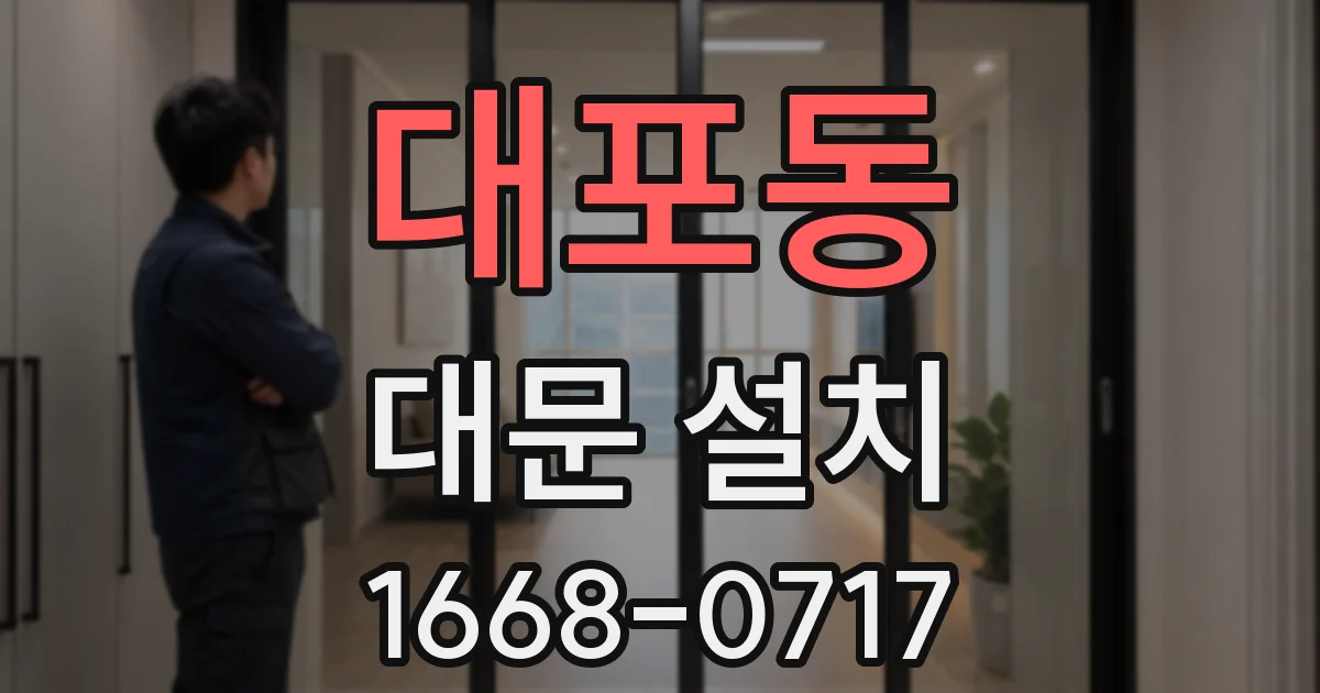 대포동 대문 설치