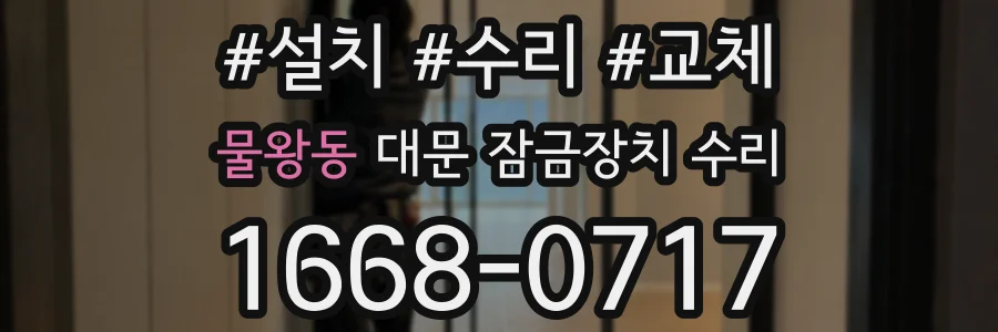 물왕동 대문 잠금장치 수리